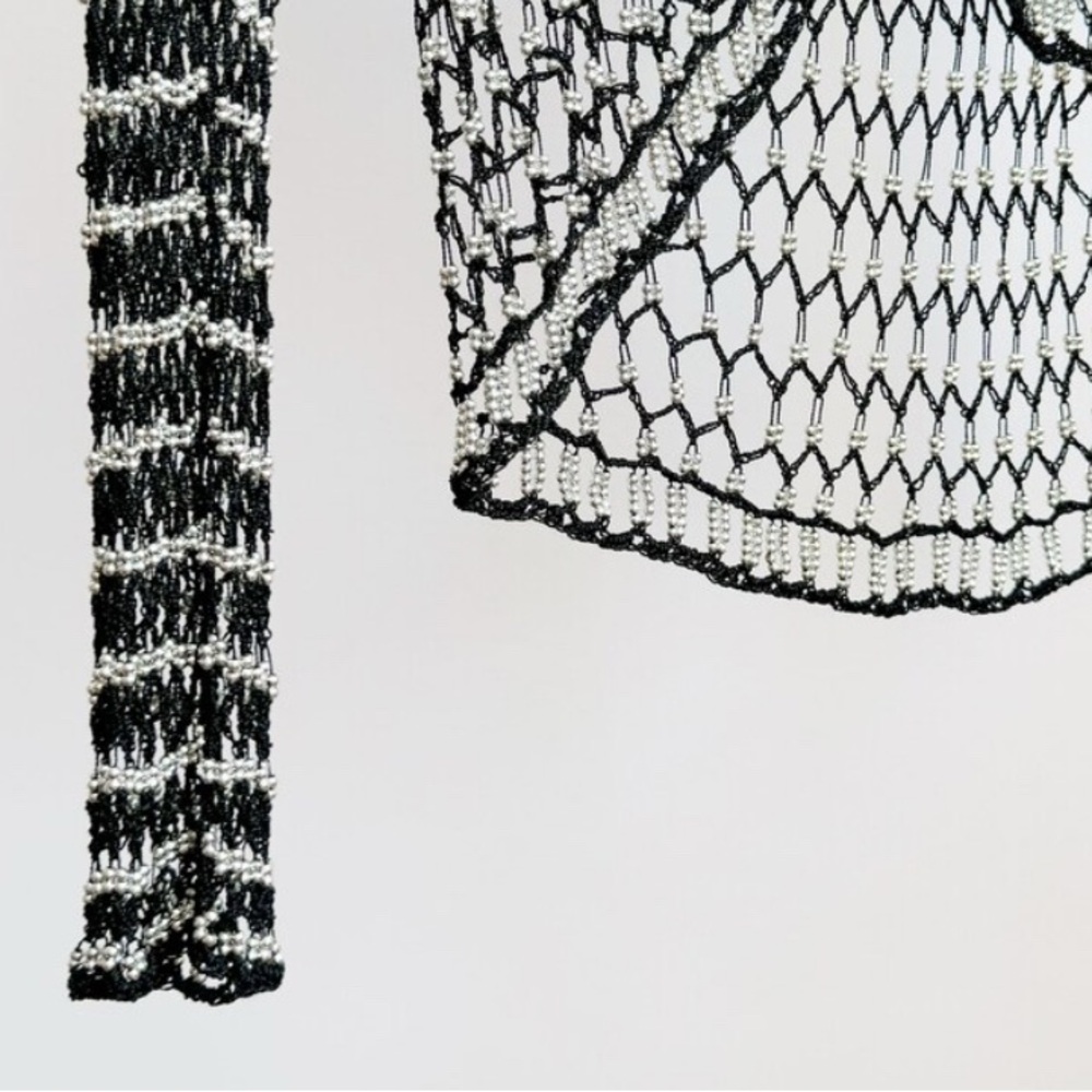 Vintage Beaded Crochet Jacket